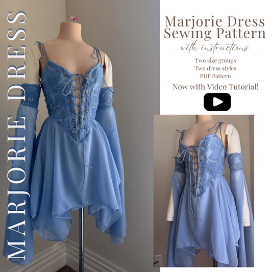 Marjorie Mini Dress Sewing Pattern 2-28 | (PDF Download) Video Tutorial Included