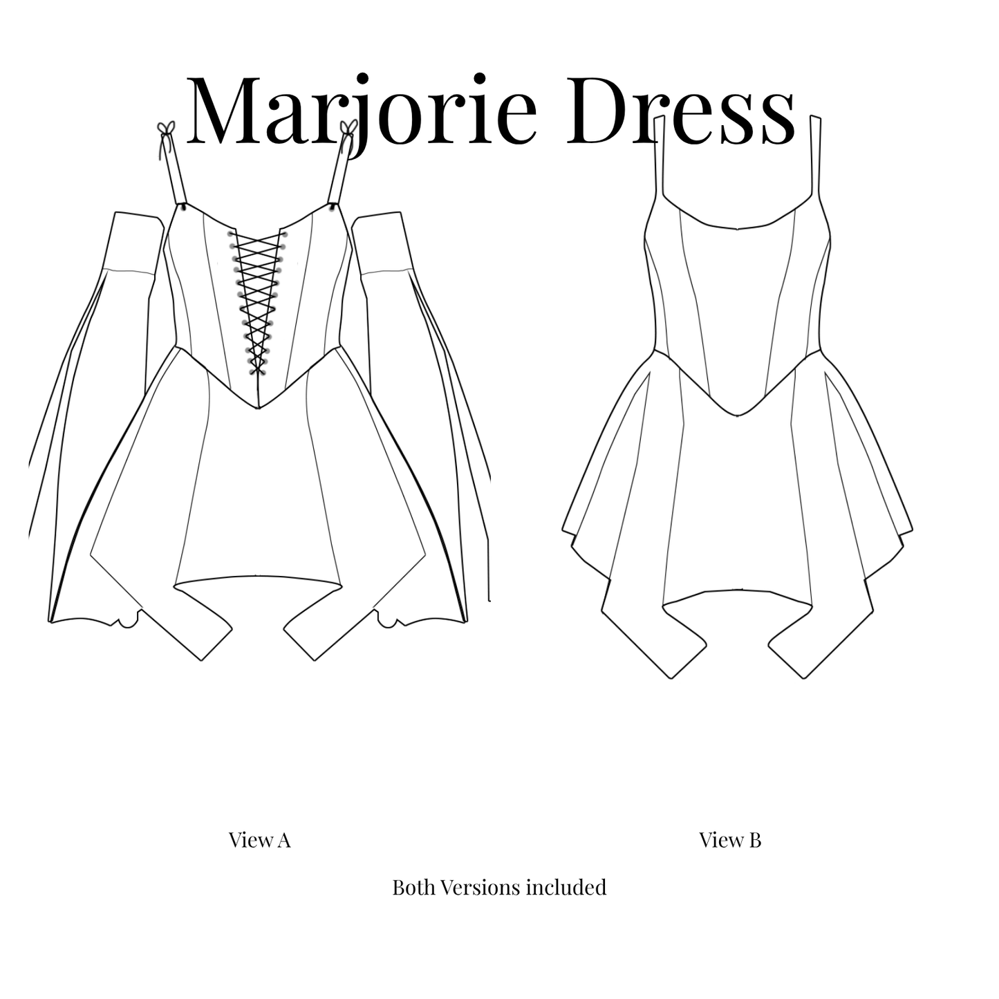 Marjorie Mini Dress Sewing Pattern 2-28 | (PDF Download) Video Tutorial Included