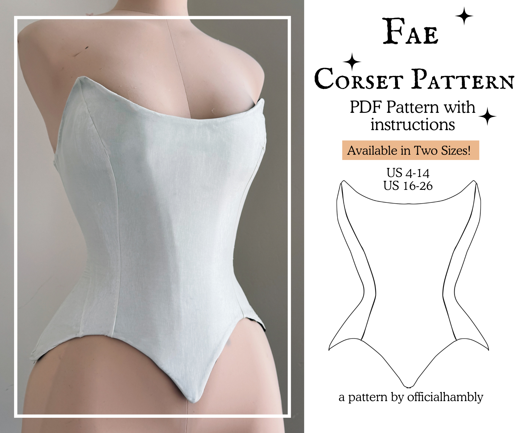 The Fae Corset Pattern – Officialhambly