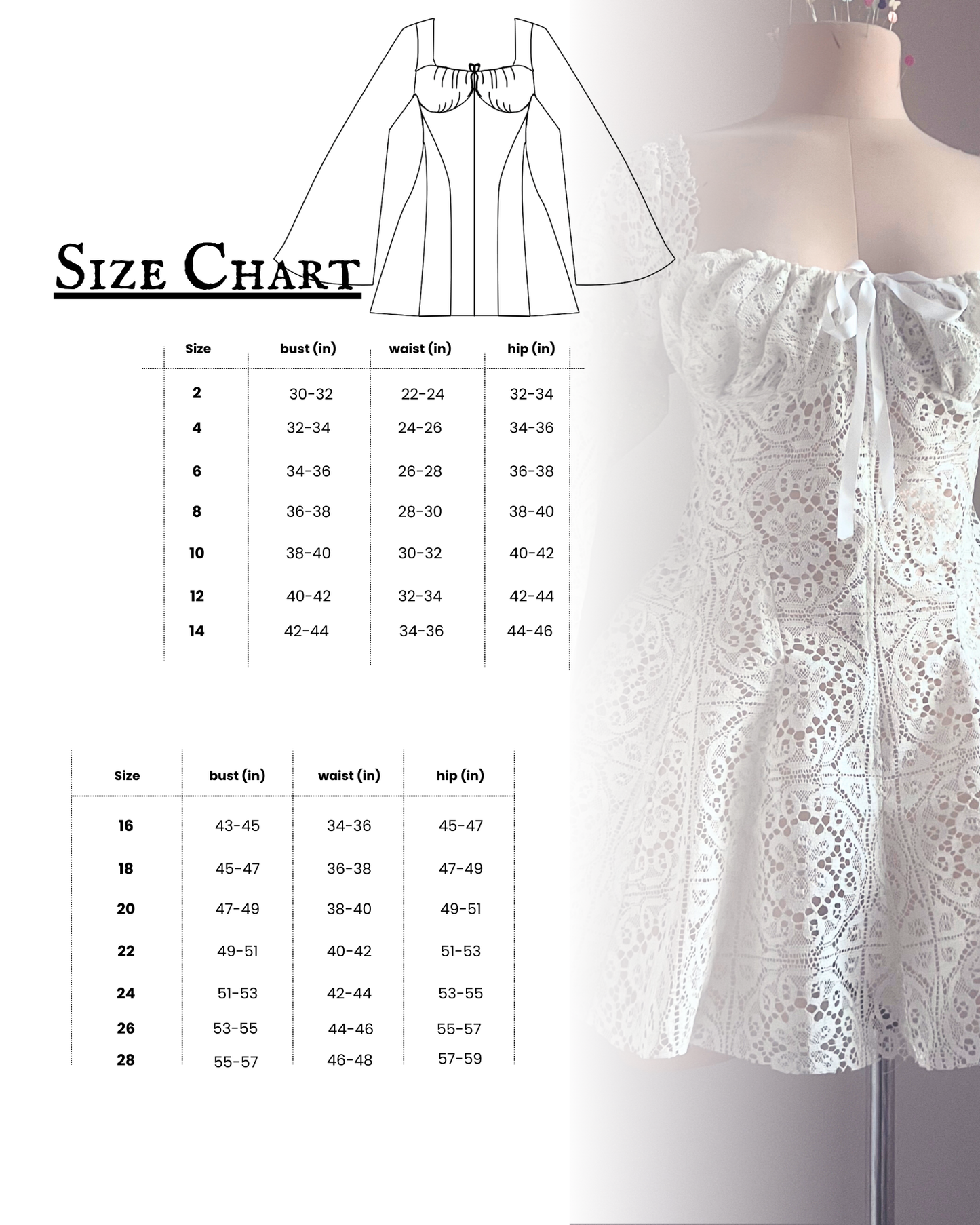 The Ida Dress Sewing Pattern Sizes 2-28