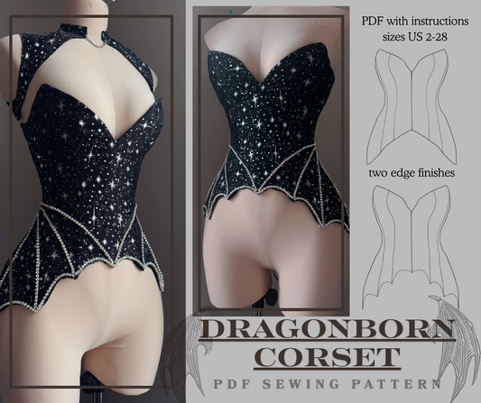 The Dragonborn Corset PDF Sewing Pattern