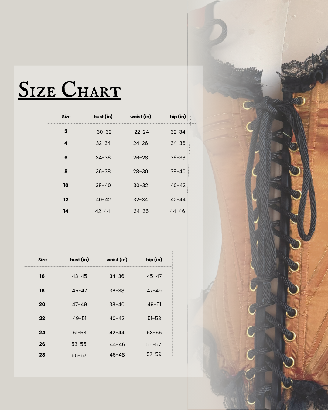 Gracie Stays Corset PDF Sewing Pattern Sizes 2-28 With Video Tutorial!