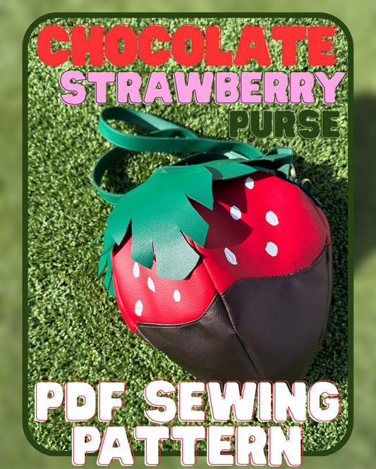 Chocolate Covered Strawberry Purse PDF Sewing Pattern